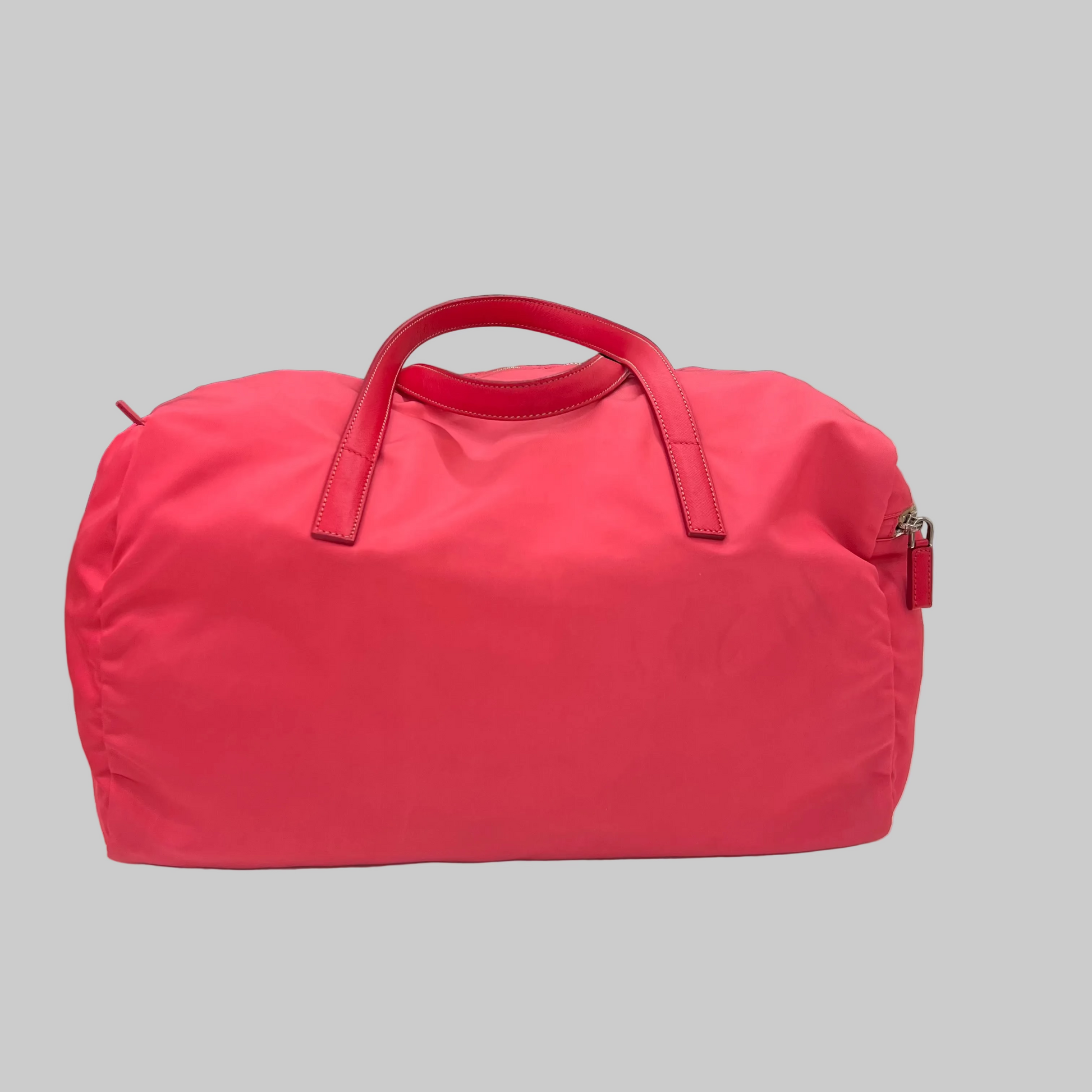 PRADA Borsa bauletto in tessuto nylon color peonia