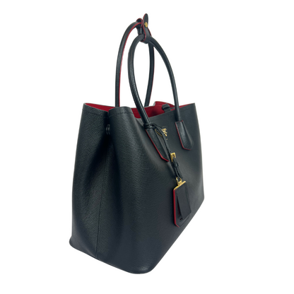 PRADA Borsa borsa in pelle soffiano nera