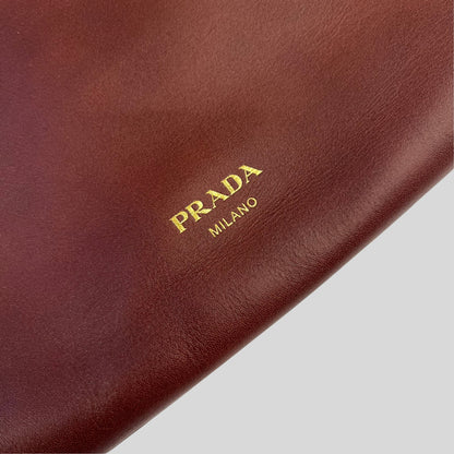 PRADA Borsa in pelle color burgundi 5