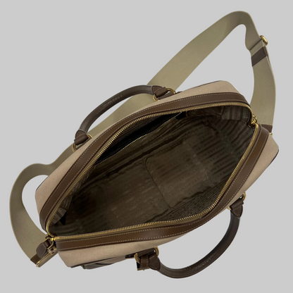 PRADA Borsa in tessuto canvas beige