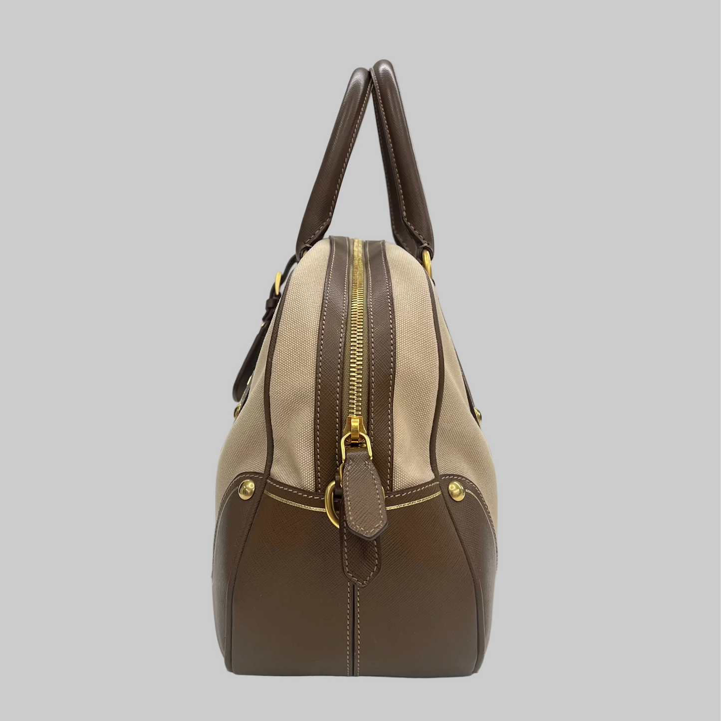 PRADA Borsa in tessuto canvas beige