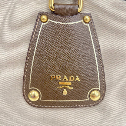 PRADA Borsa in tessuto canvas beige