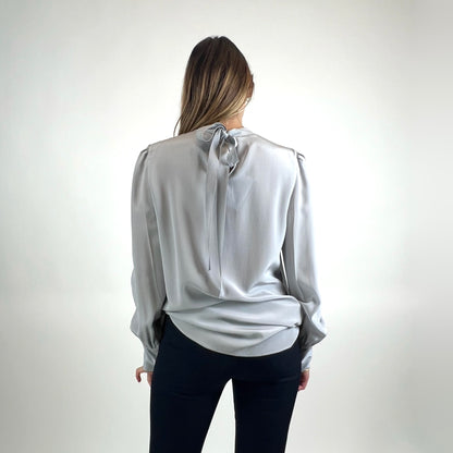 PRADA Camicia in seta azzurro polvere 