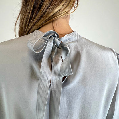 PRADA Camicia in seta azzurro polvere 
