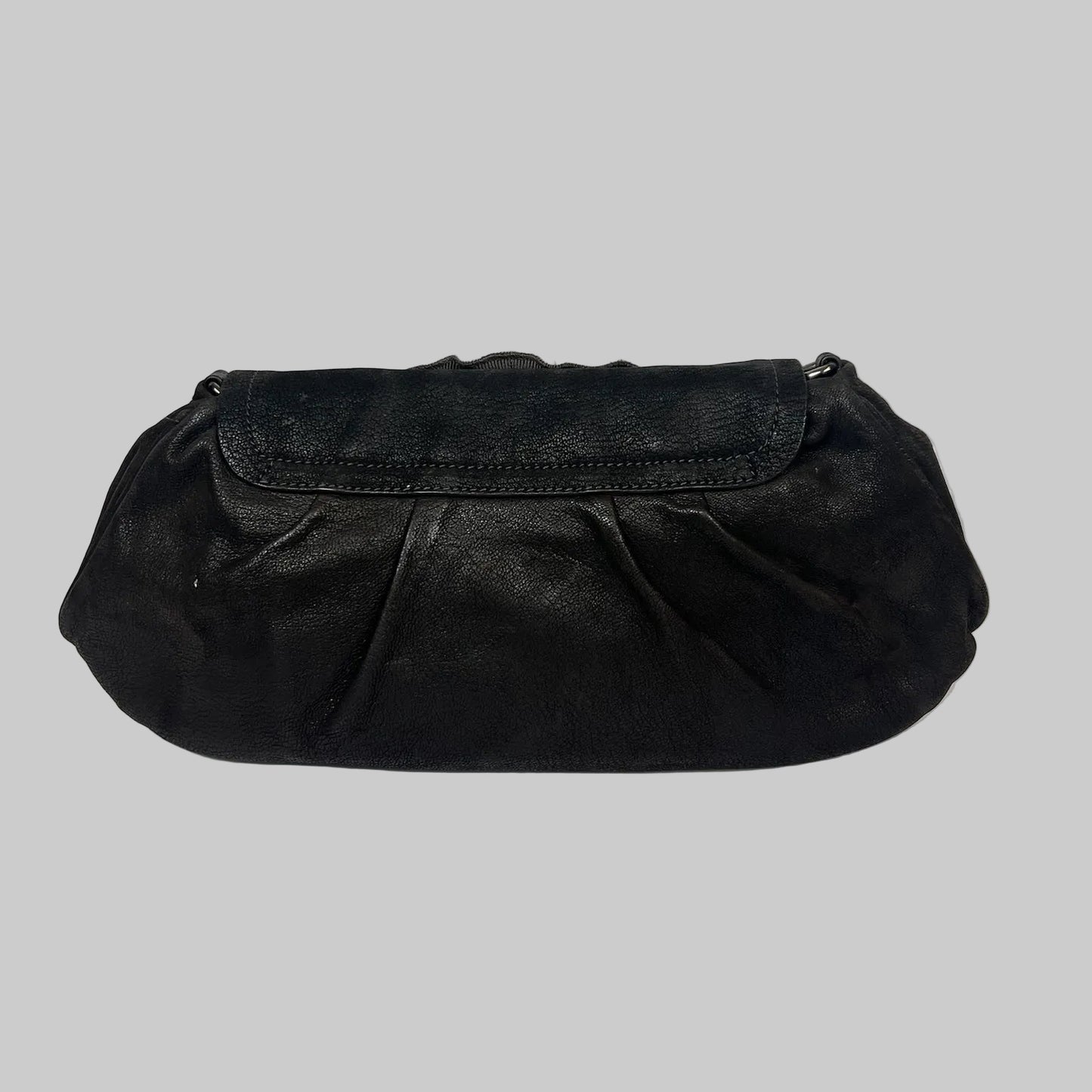 PRADA Pochette in pelle marrone