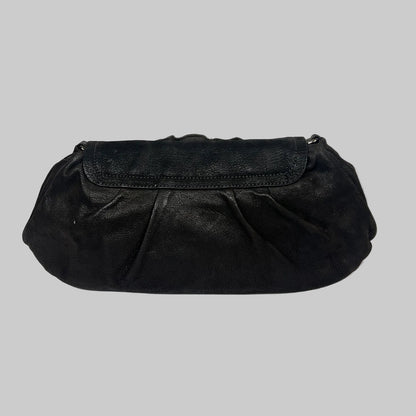 PRADA Pochette in pelle marrone