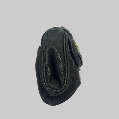 PRADA Pochette in pelle marrone