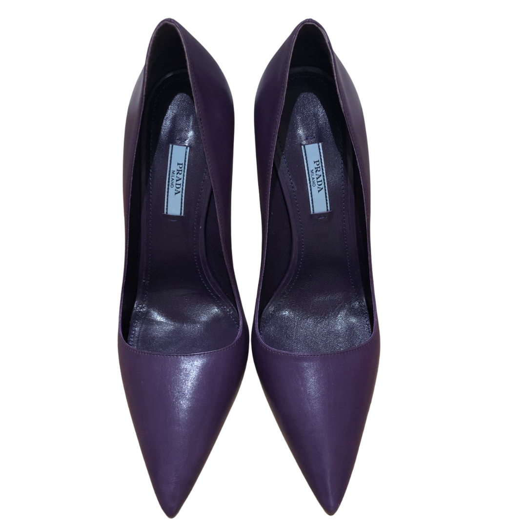 PRADA  Scarpa decolté in pelle viola