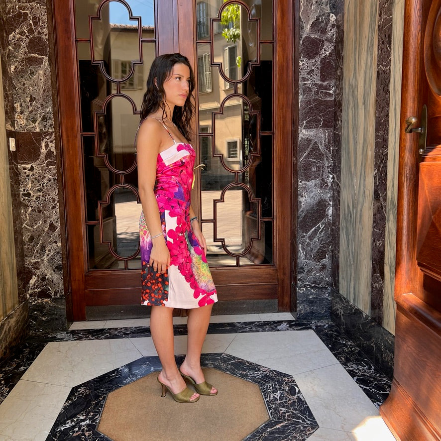 ROBERTO CAVALLI Abito in seta pink