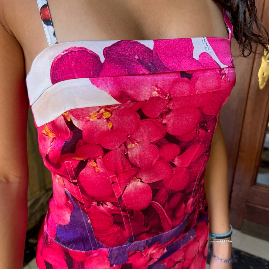 ROBERTO CAVALLI Abito in seta pink