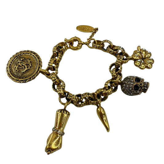 ROBERTO CAVALLI Bracciale con diversi charms portafortuna