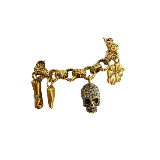 ROBERTO CAVALLI Bracciale con diversi charms portafortuna