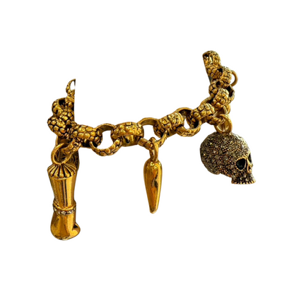 ROBERTO CAVALLI Bracciale con diversi charms portafortuna