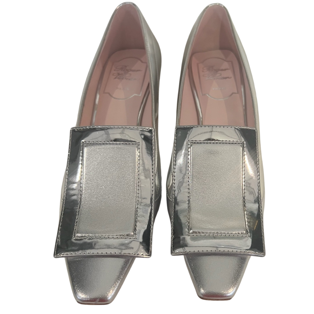 ROGER VIVIER Scarpa ballerina in pelle argento