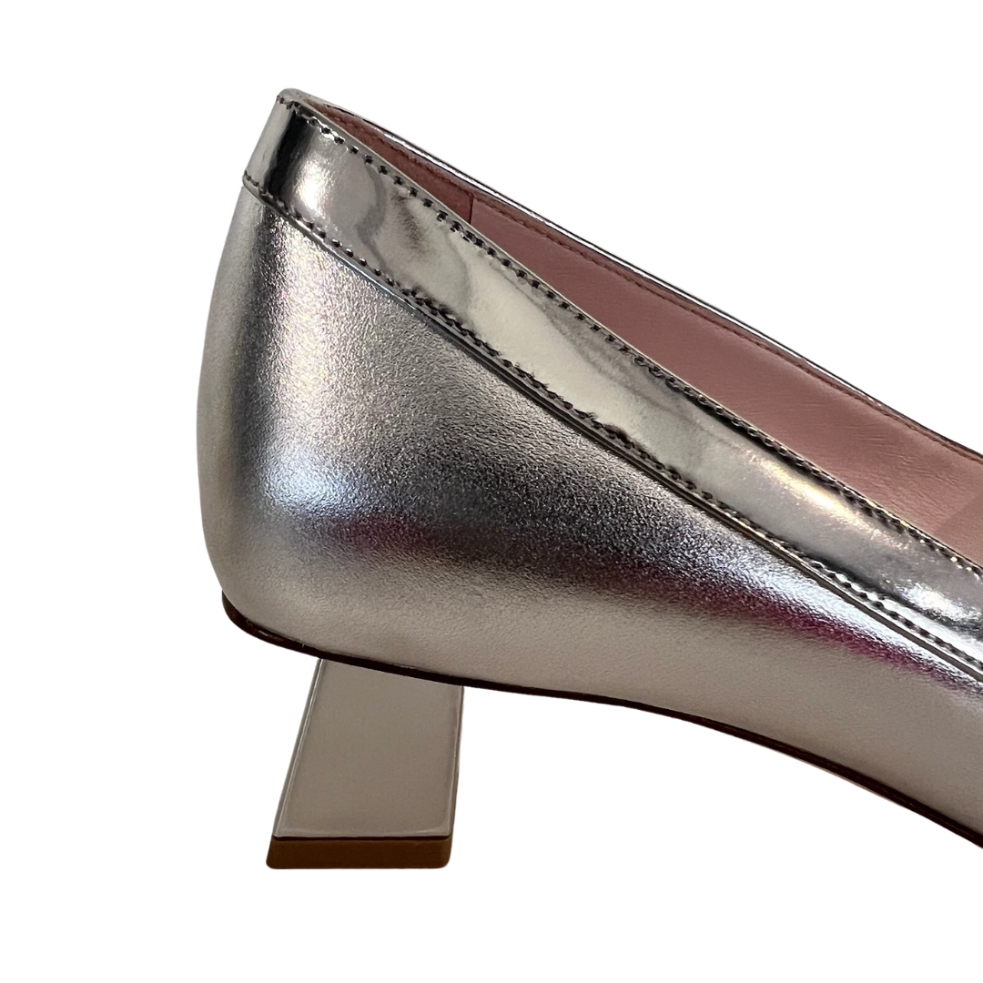 ROGER VIVIER Scarpa ballerina in pelle argento