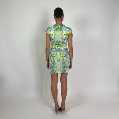 RROBERTO CAVALLI Abito tubino fantasia verde