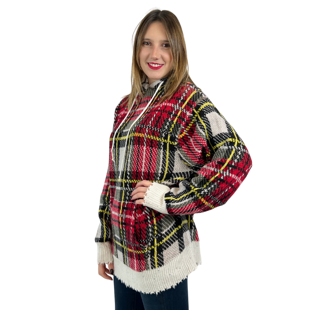 R 13 Maglione scozzese in cashmere