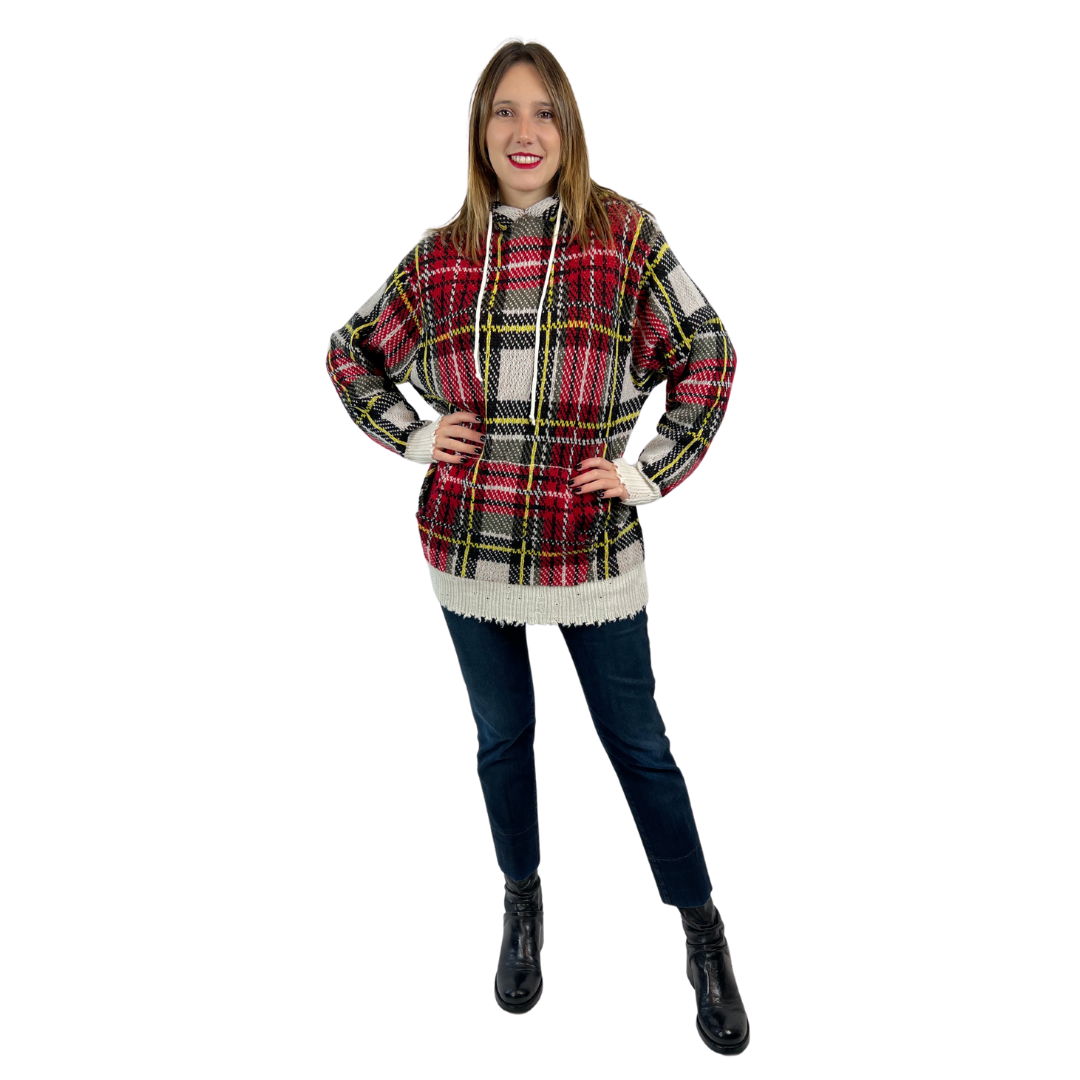 R 13 Maglione scozzese in cashmere