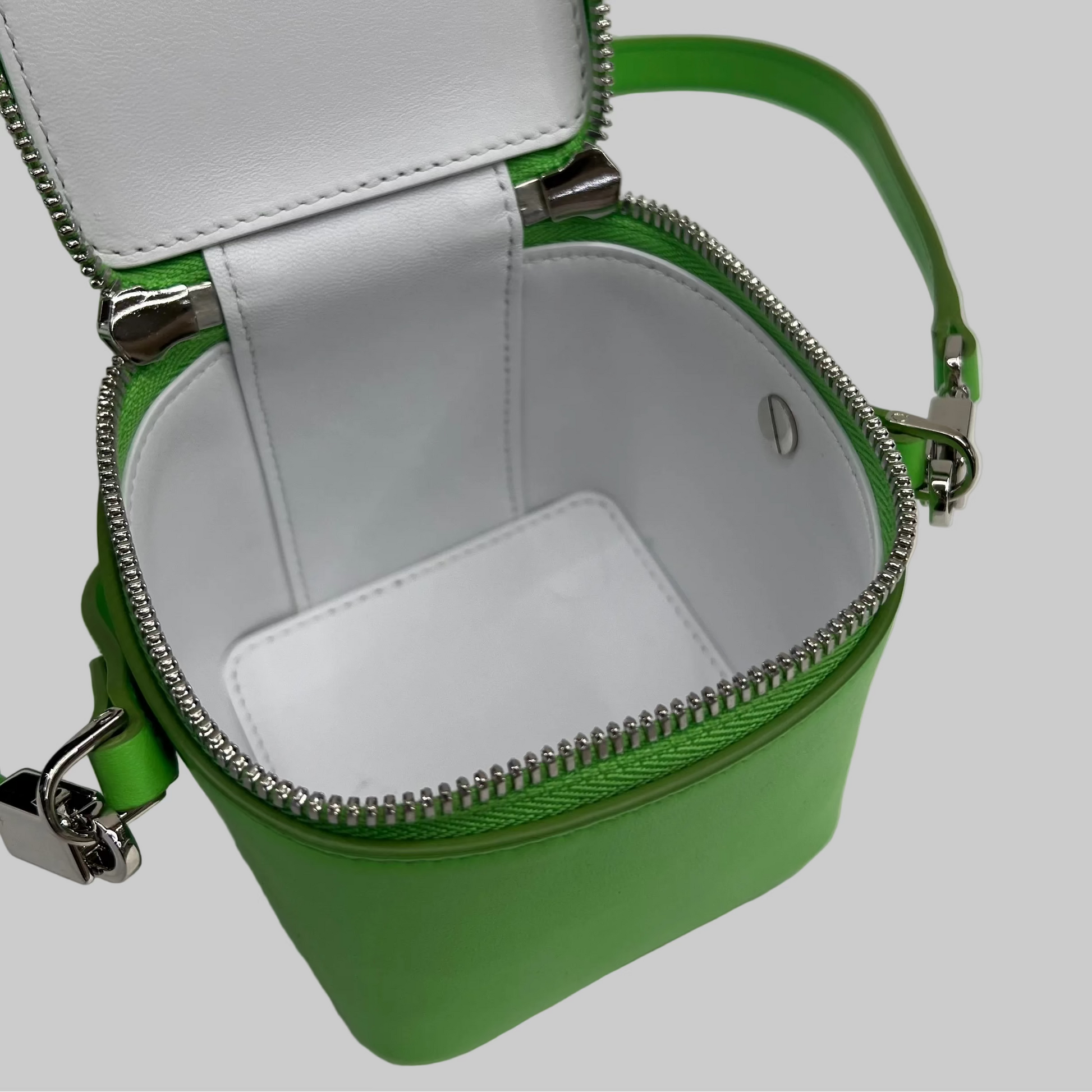 S. FERRAGAMO Borsa verde lime "Micro Bag"