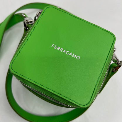 S. FERRAGAMO Borsa verde lime "Micro Bag"