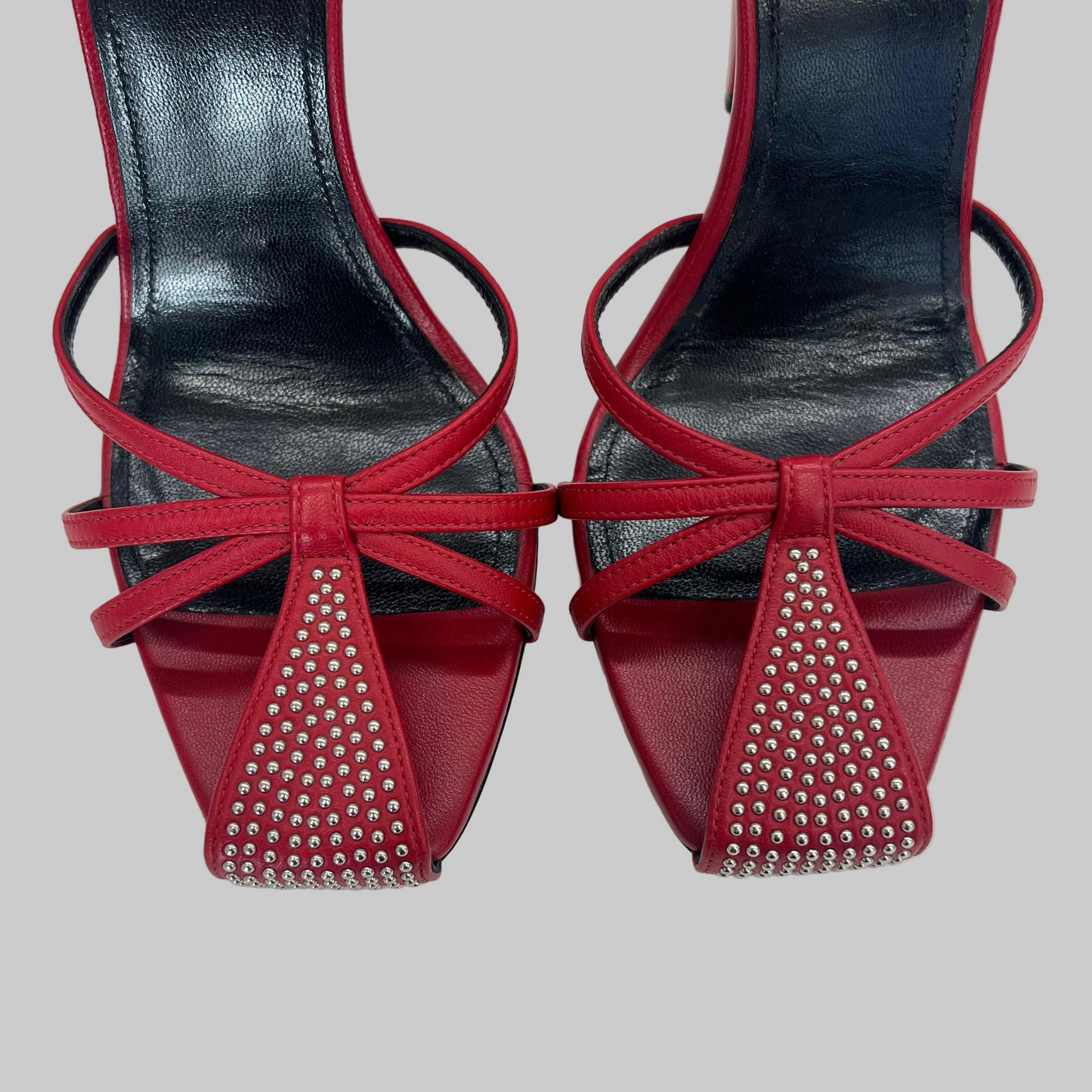 SAINT LAURENT Scarpa sandalo pelle rosso