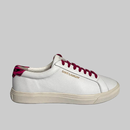 SAINT LAURENT Scarpe sneakers traforate bianche 