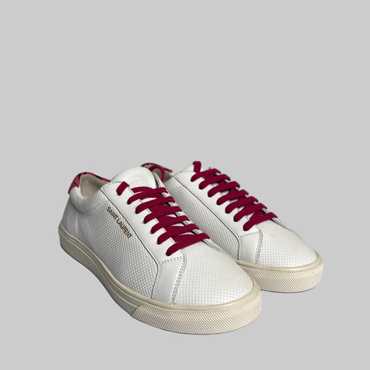 SAINT LAURENT Scarpe sneakers traforate bianche 