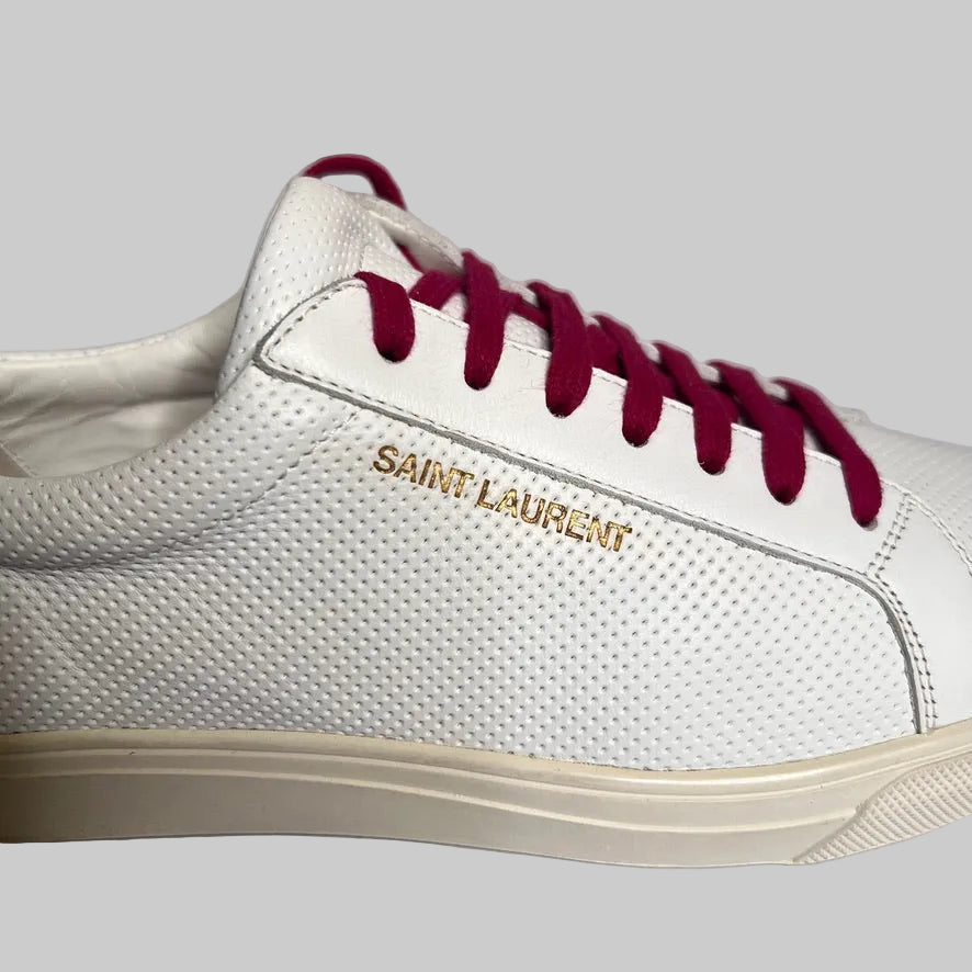 SAINT LAURENT Scarpe sneakers traforate bianche 
