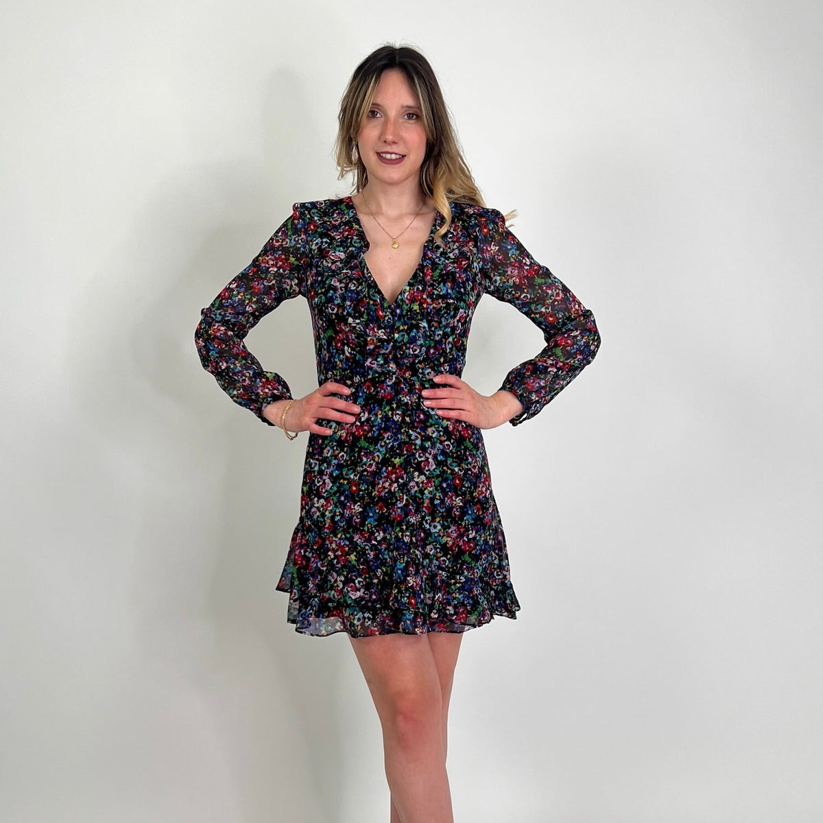 SALONI Abito corto a fiori