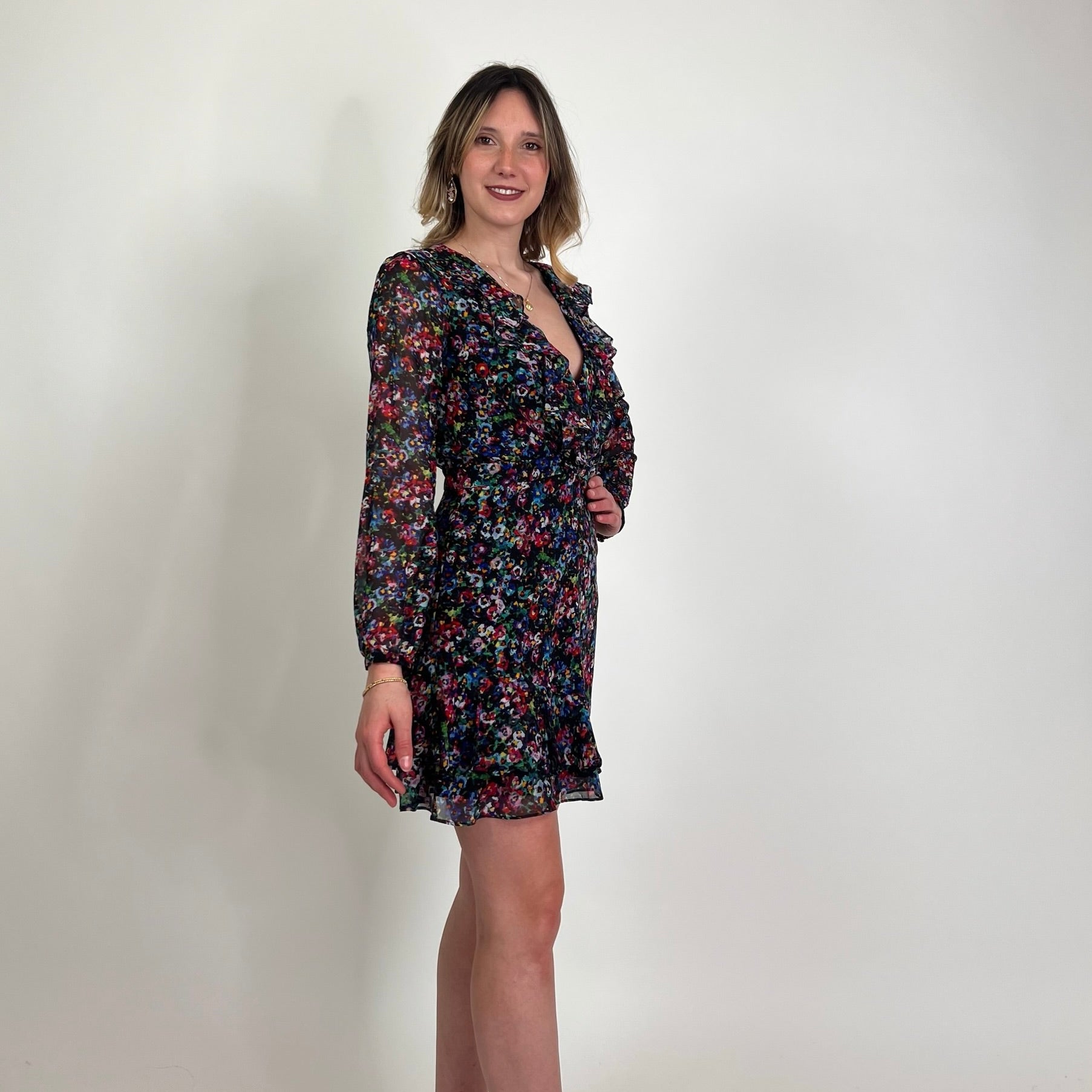 SALONI Abito corto a fiori
