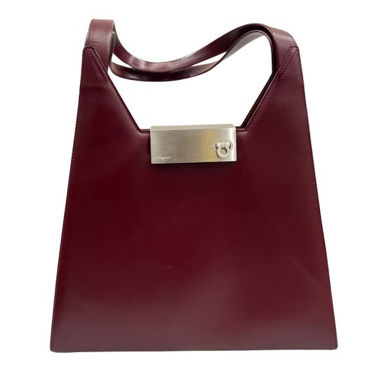 SALVATORE FERRAGAMO Borsa in pelle color burgundi