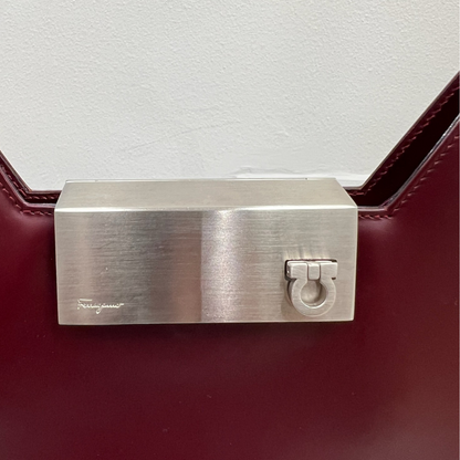 SALVATORE FERRAGAMO Borsa in pelle color burgundi