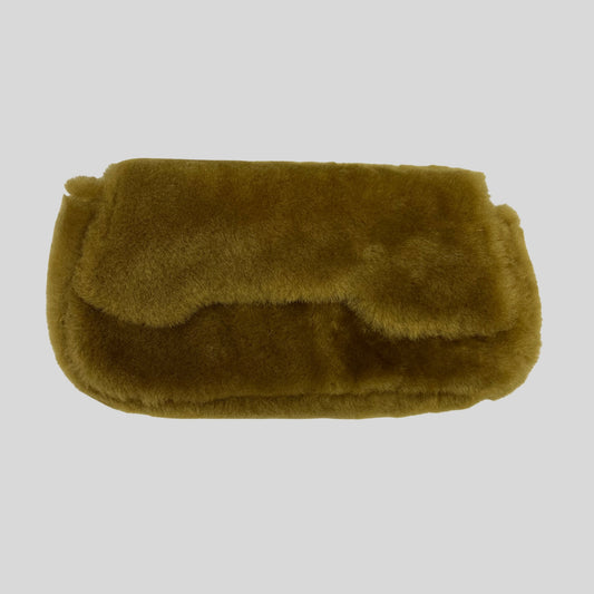 SANTONI Borsa in montone verde oliva