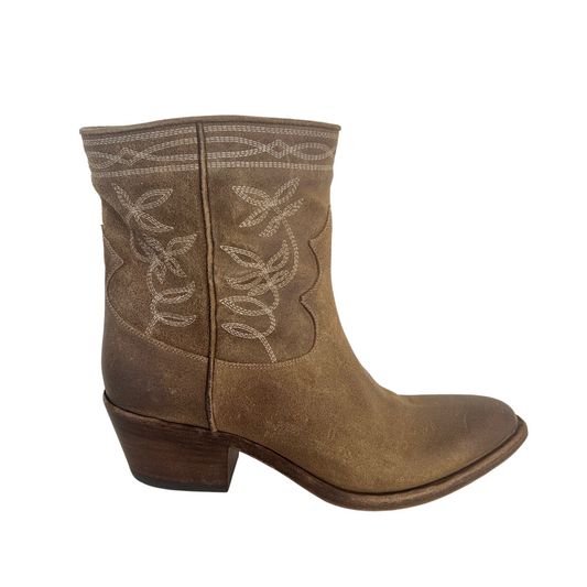 SARTORE Stivaletto scamosciato beige 
