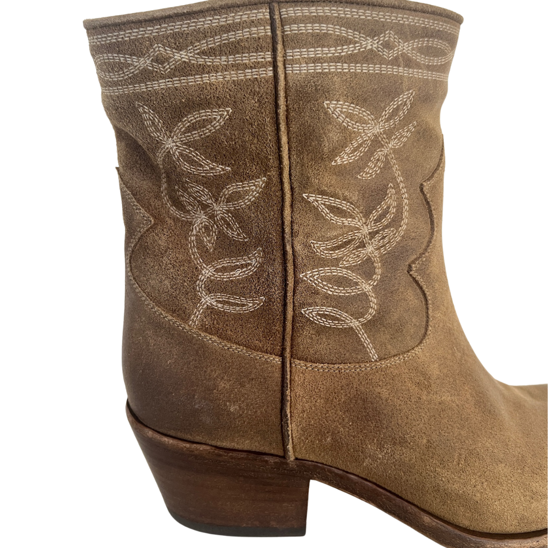 SARTORE Stivaletto scamosciato beige 