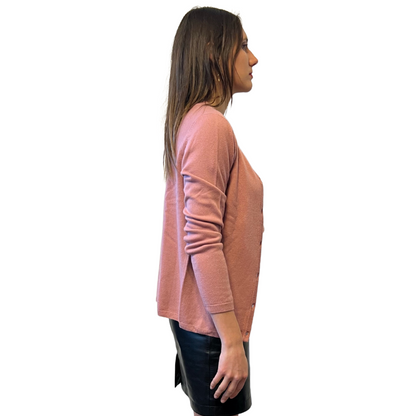 SARTORIA CASHMERE Twin-set rosa in cashmere 