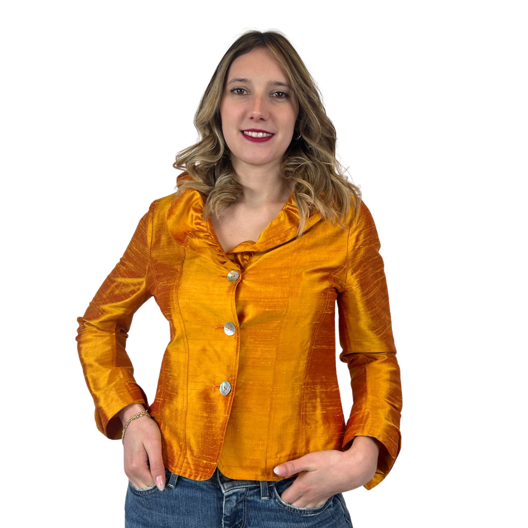 SARTORIA Giacca camicia in schantung di seta