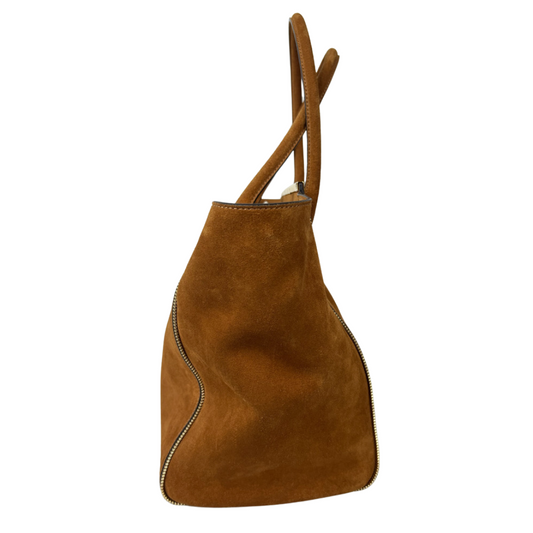 SEBASTIAN Borsa in pelle scamosciata color cuoio