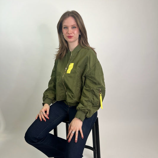 SEMICOUTURE 01 Giacca bomber verde militare