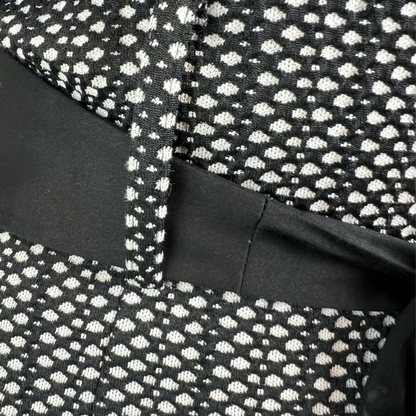 SPORTMAX Abito lungo in maglina nera e bianca