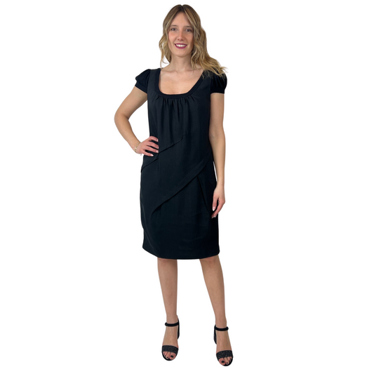 SPORTMAX Abito nero a manica corta