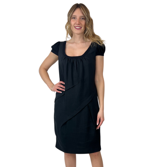 SPORTMAX Abito nero a manica corta