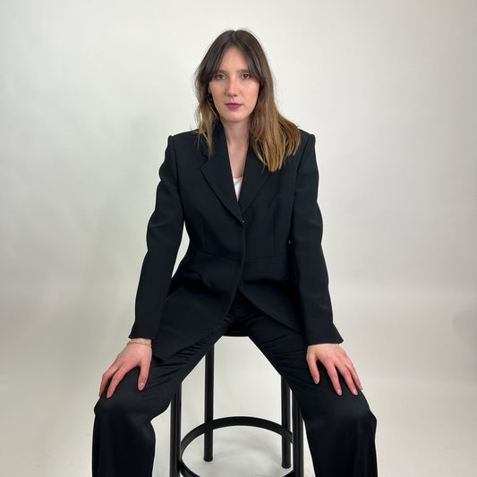SPORTMAX Giacca lunga nera