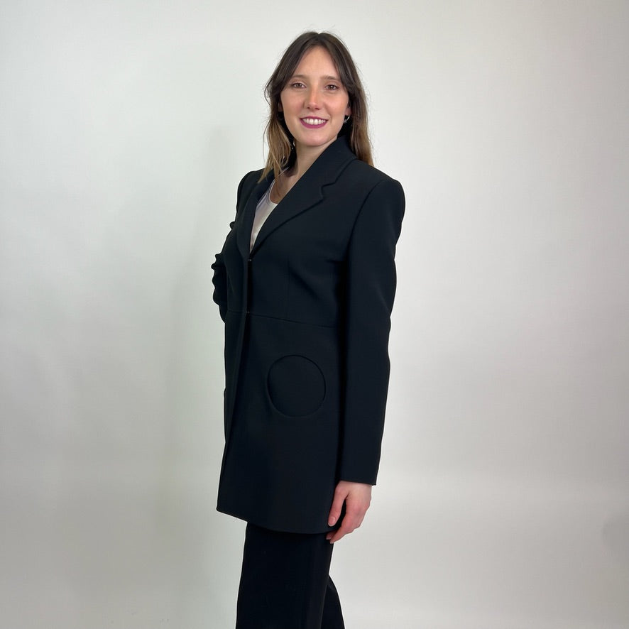 SPORTMAX Giacca lunga nera