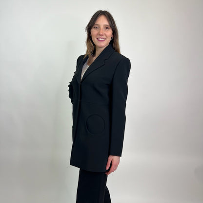 SPORTMAX Giacca lunga nera
