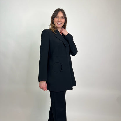 SPORTMAX Giacca lunga nera