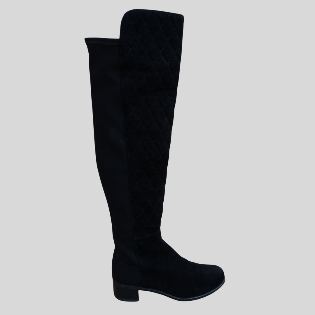 STUART WEITZMAN Stivale gambale alto scamosciato