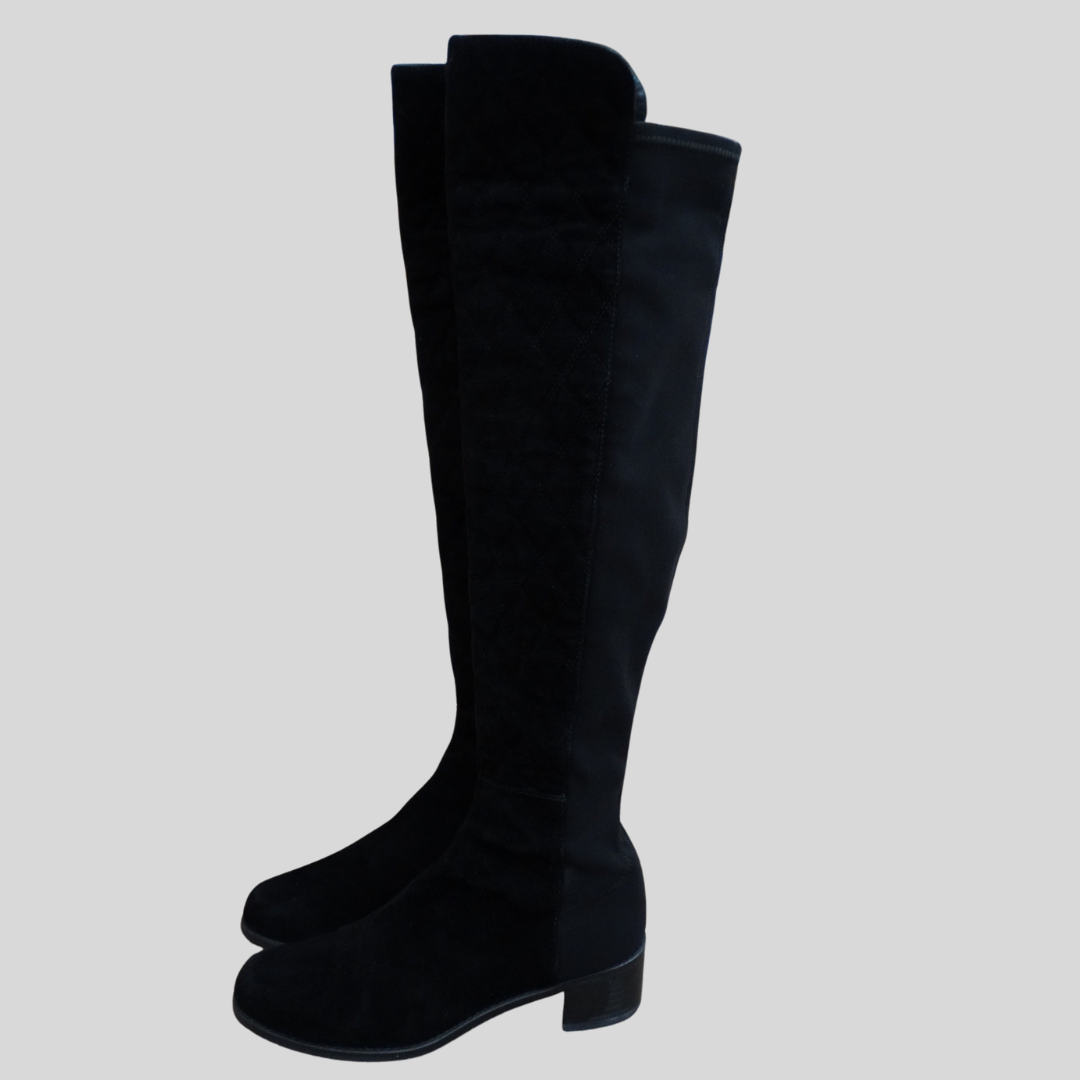 STUART WEITZMAN Stivale gambale alto scamosciato