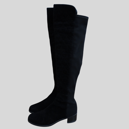 STUART WEITZMAN Stivale gambale alto scamosciato