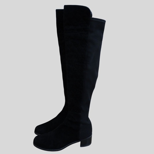 STUART WEITZMAN Stivale gambale alto scamosciato